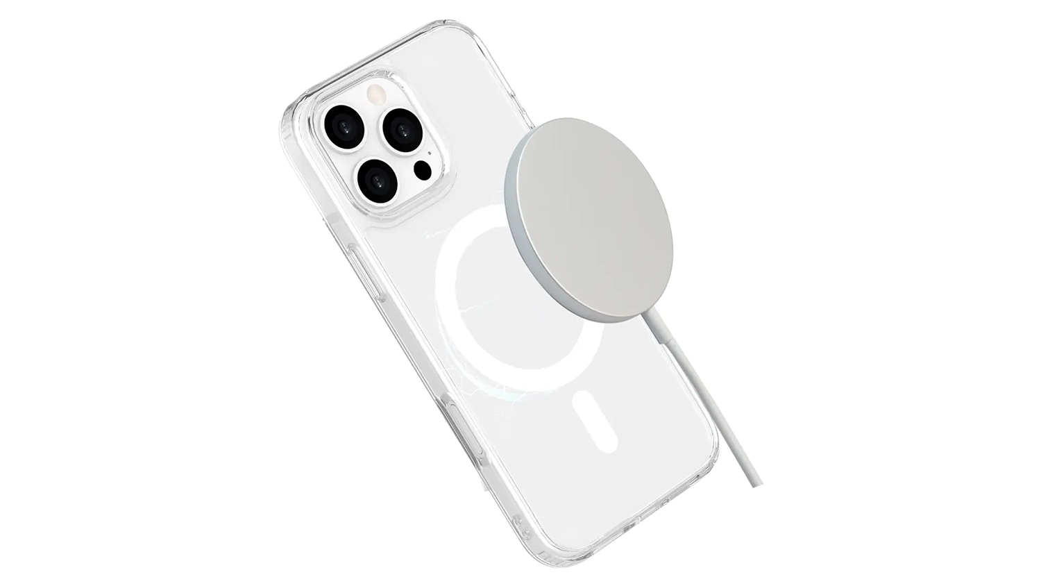Mobil s krytom Yenkee YCC MagSafe CR 01 TPU a bezdrôtová nabíjačka