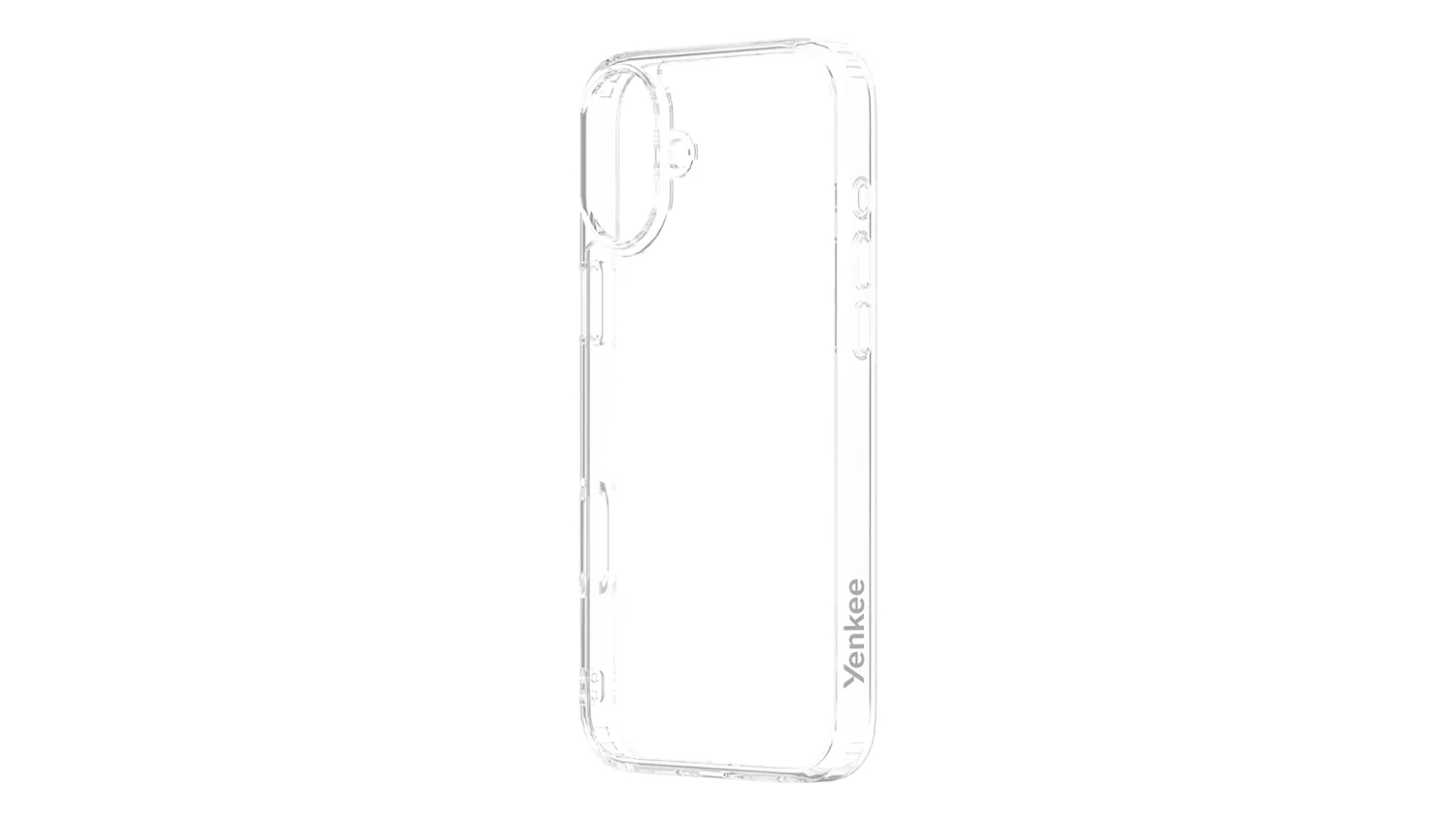 Kryt na mobil Yenkee YCC MagSafe CR 04 TPU pre iPhone 16 transparentn&yacute; pohľad zozadu