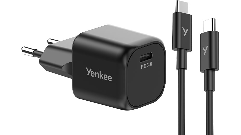 Set nabíječky a USB-C VOLT Yenkee YAC G35BK_01