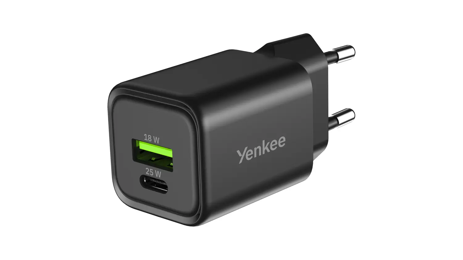 Univerzálna USB nabíjačka Yenkee YAC C25 GAN 25 W čierna