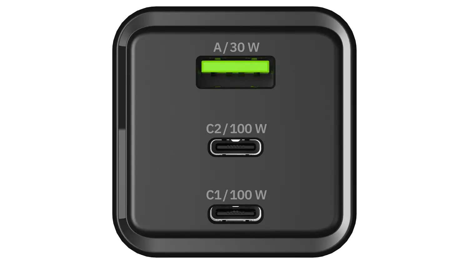 Univerzálna USB nabíjačka Yenkee – pohľad na porty