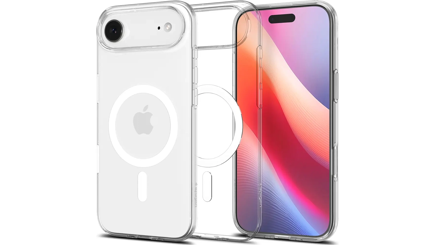 Kryt na mobil Spigen Liquid Crystal MS case iPhone Air Clear white z přední a zadní strany