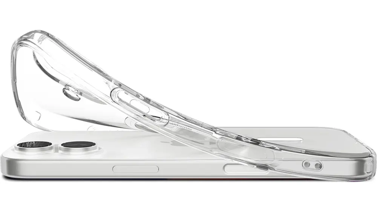 iPhone ležiaci obrazovkou na stole s krytom Spigen Liquid Crystal MS case