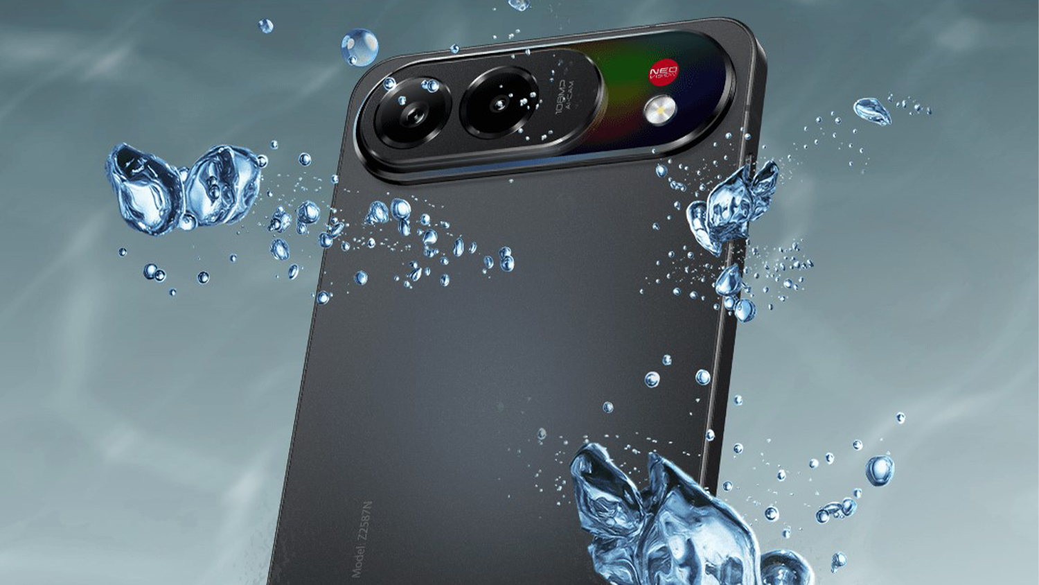 Telefón ZTE nubia Air Pro s vizualizáciou odolnosti voči vode