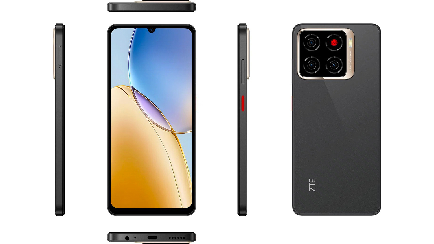 Mobilný telefón ZTE Blade A56 zo všetkých strán