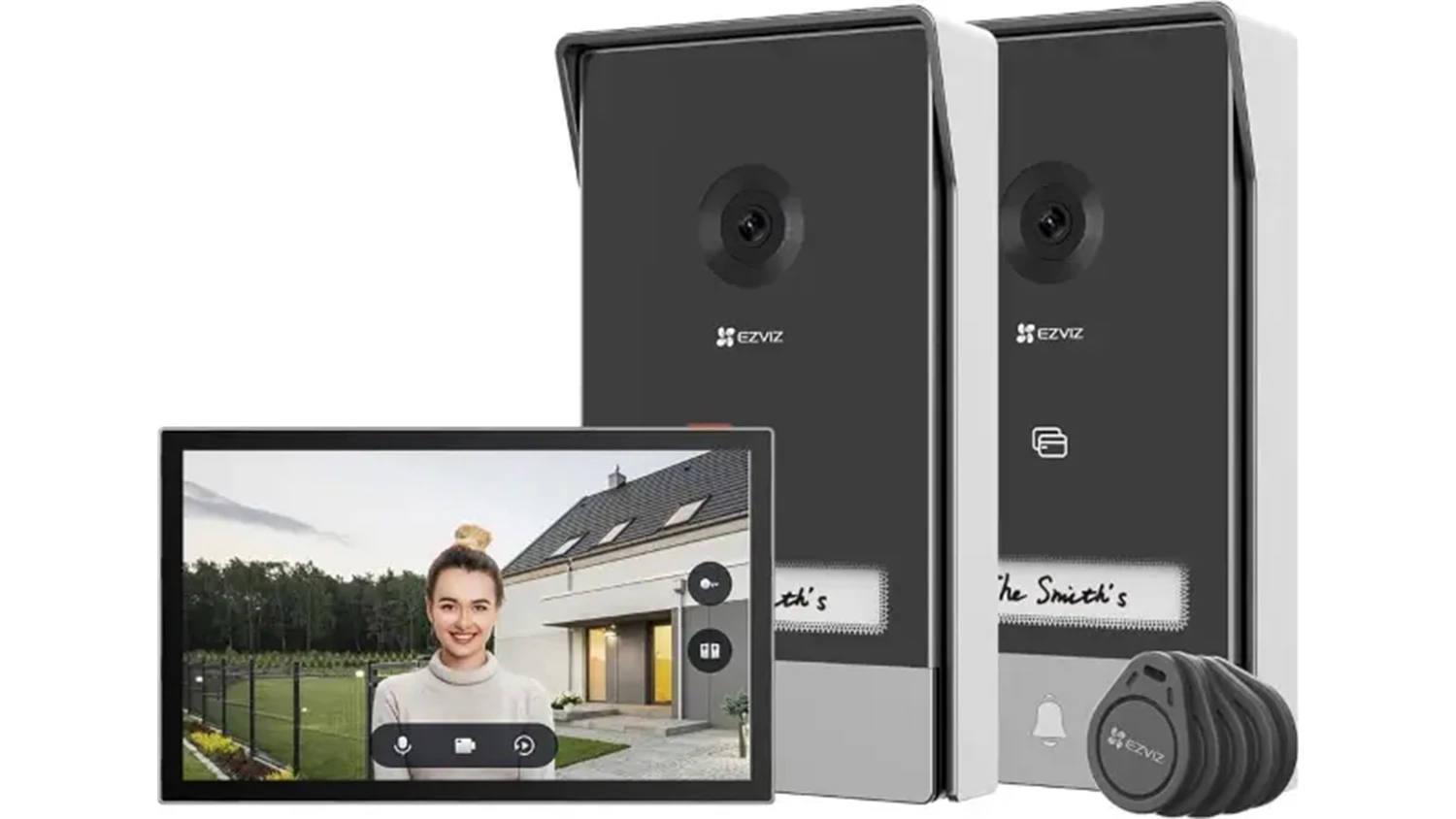 Chytr&yacute; dom&aacute;c&iacute; interkom Ezviz HP7 2-Entry Kit.