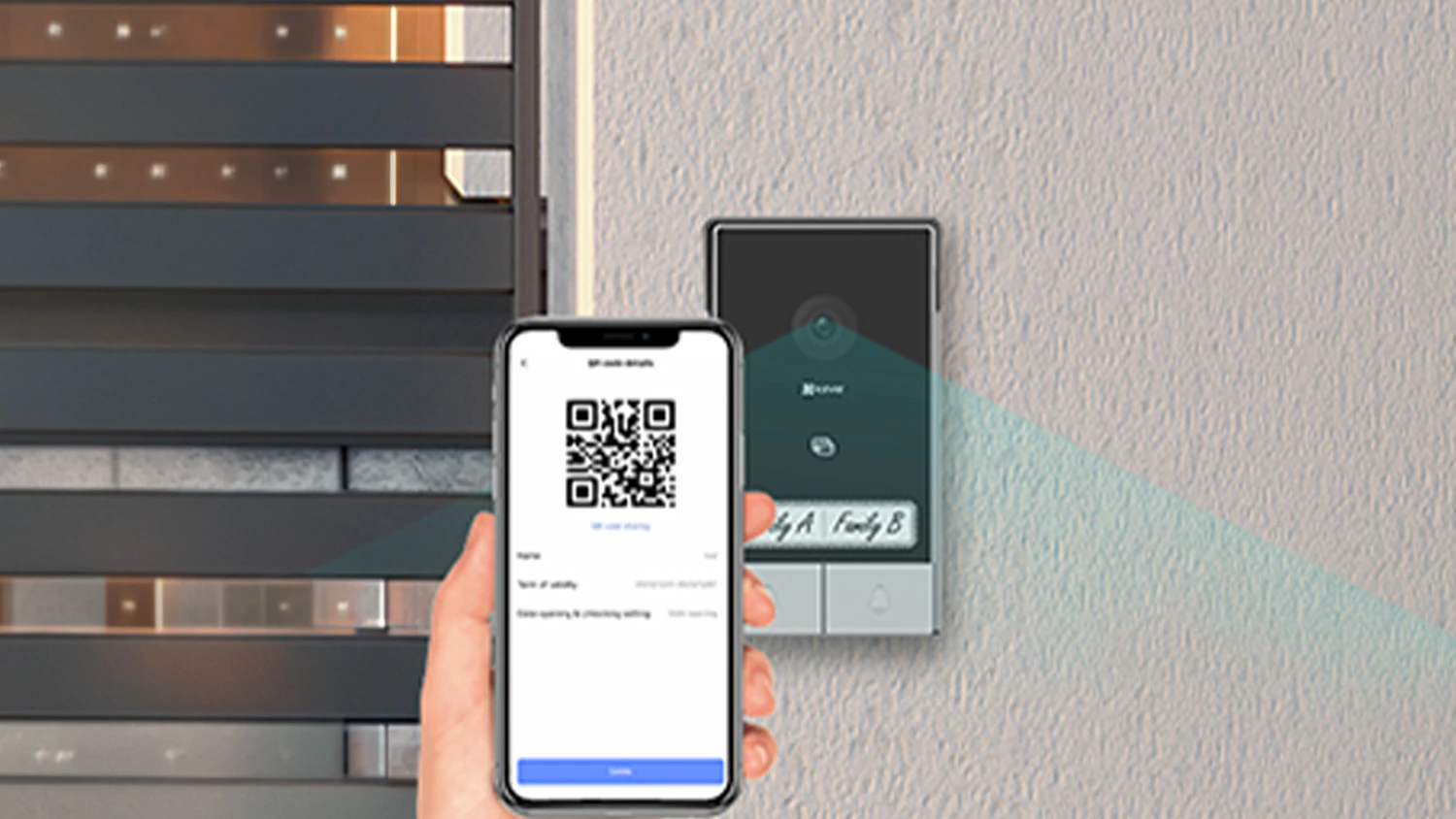 Otevřen&iacute; dveř&iacute; pomoc&iacute; QR k&oacute;du.