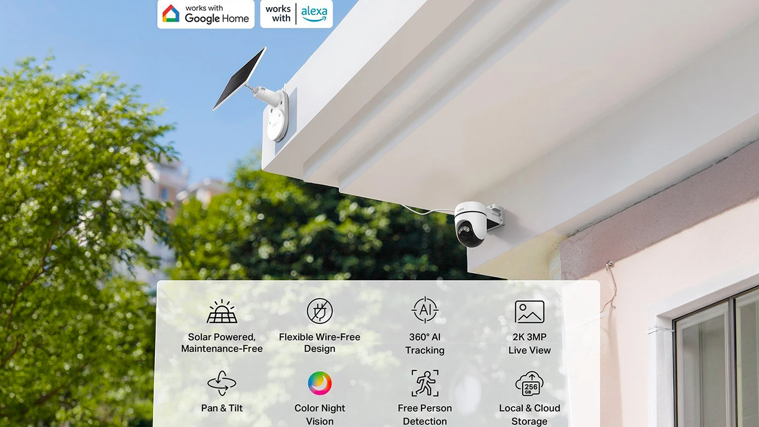 Bezpečnostní kamera TP-Link – koláž funkcí