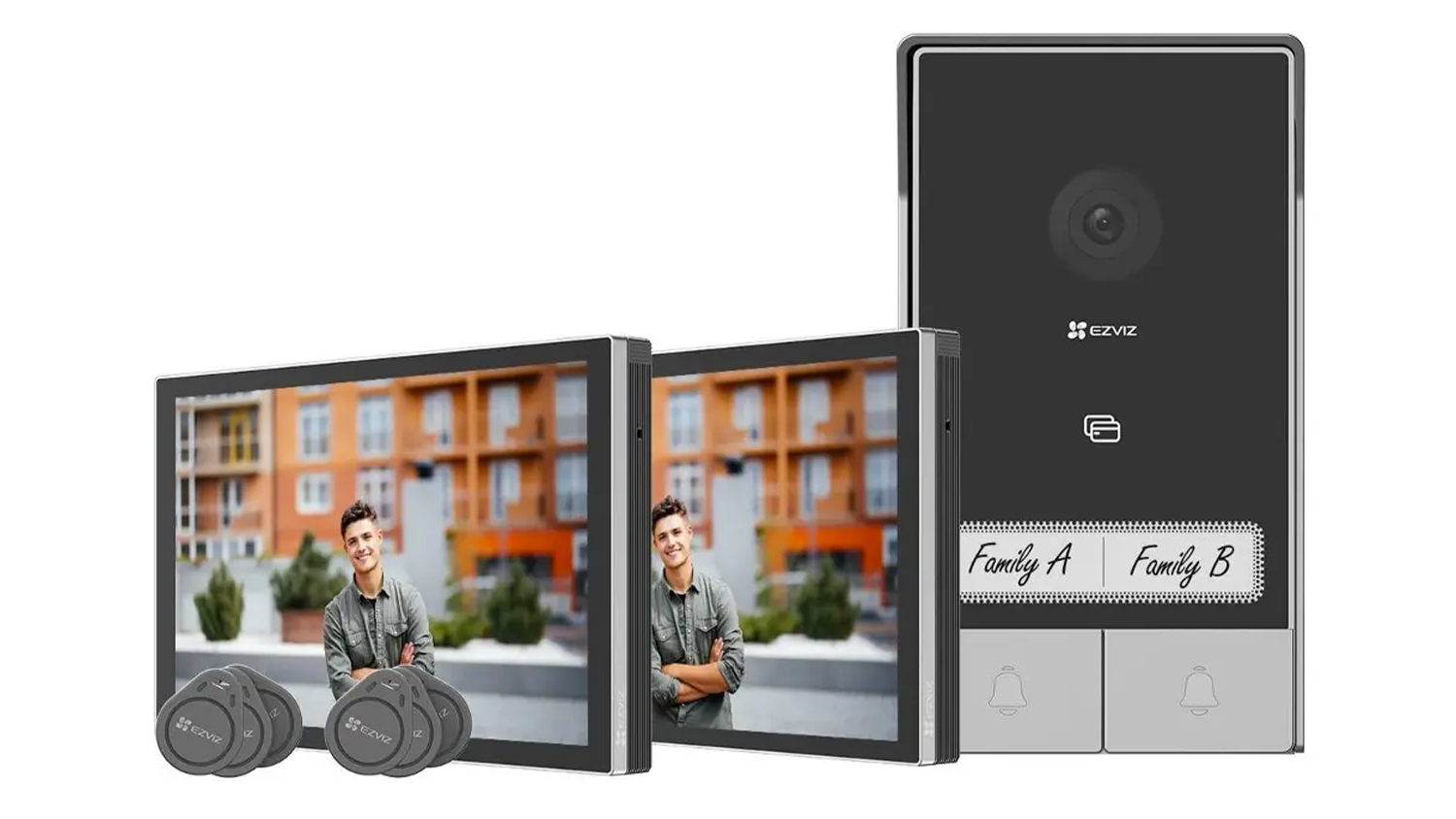 Chytrý domácí interkom EZVIZ HP7 2-Family Kit-EU