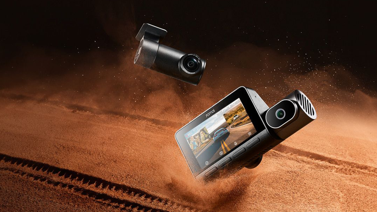 Kamera do auta 70mai T800 HDR 256GB so zadnou kamerou RC24 v náročných podmienkach