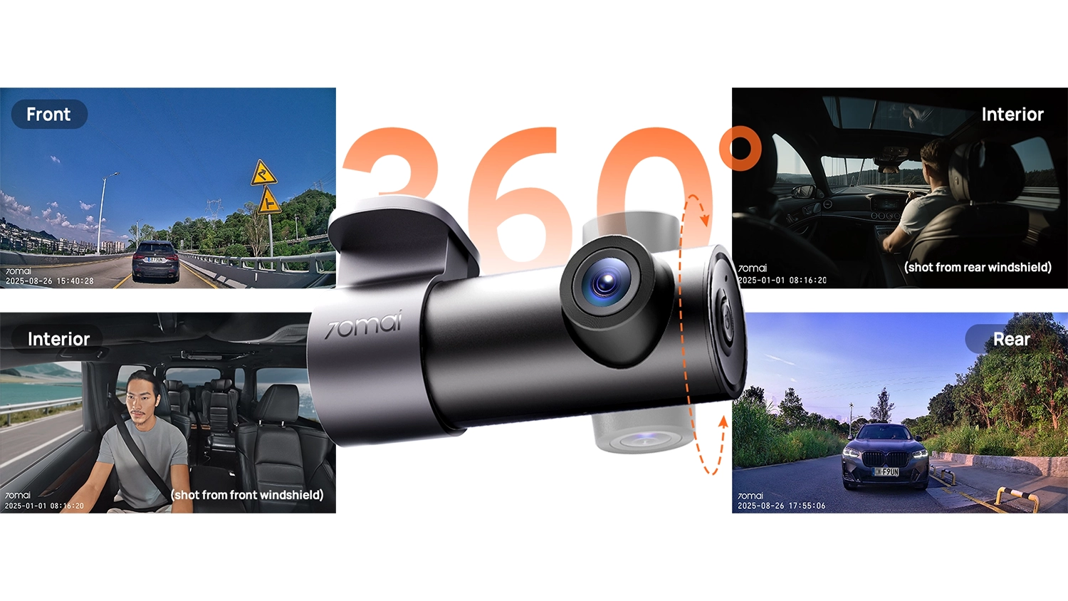 Ukážka funkcie 360° otočného objektívu kamery