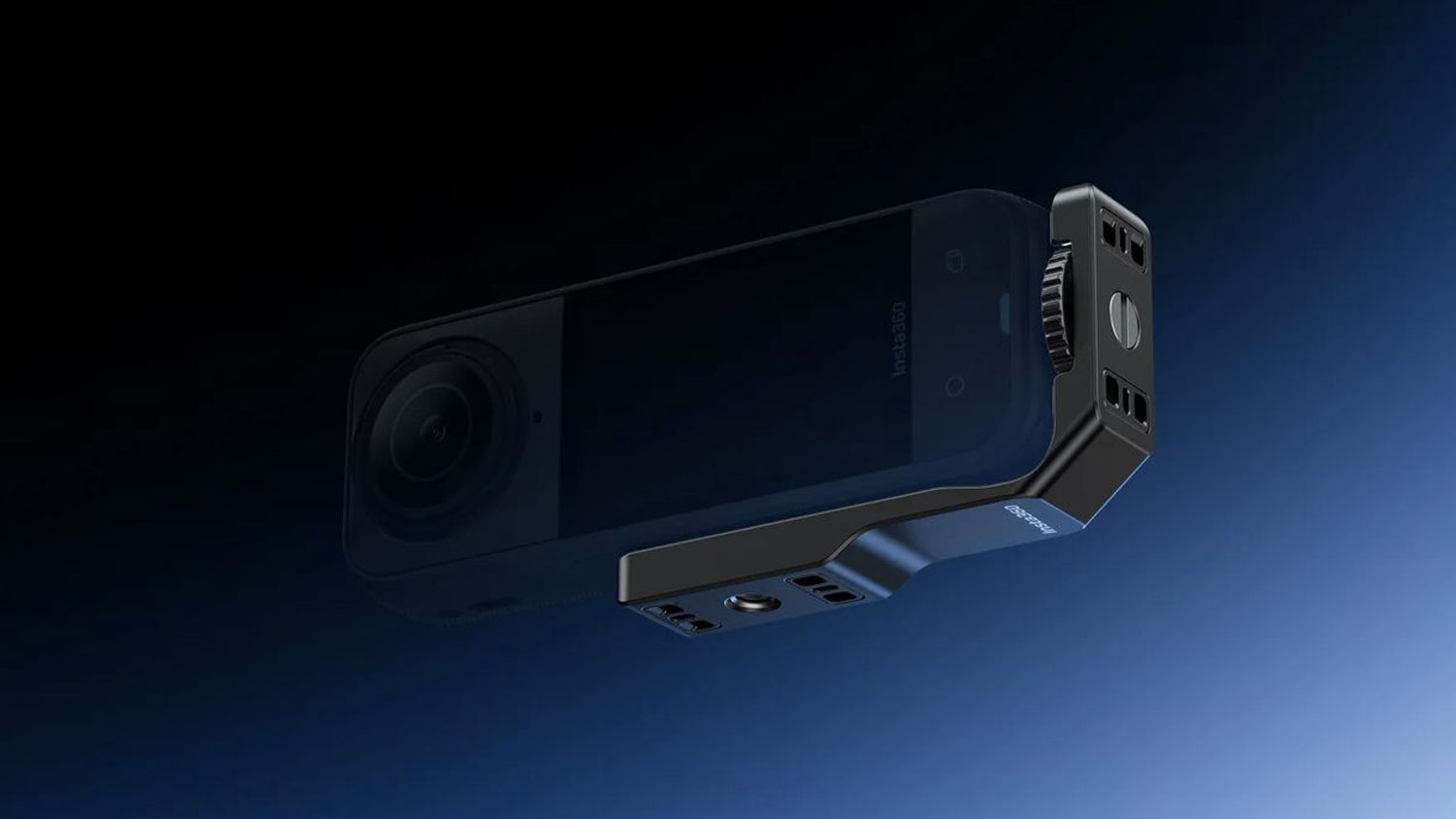 Vertikálně-horizontální držák Insta360 X5 s kamerou