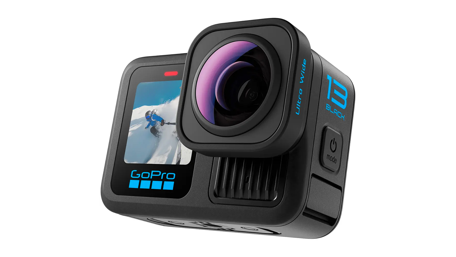 Širokoúhlý objektiv GoPro HB-Series AEWAL-001 pro HERO13 Black na bílém pozadí ukazující design a konstrukci