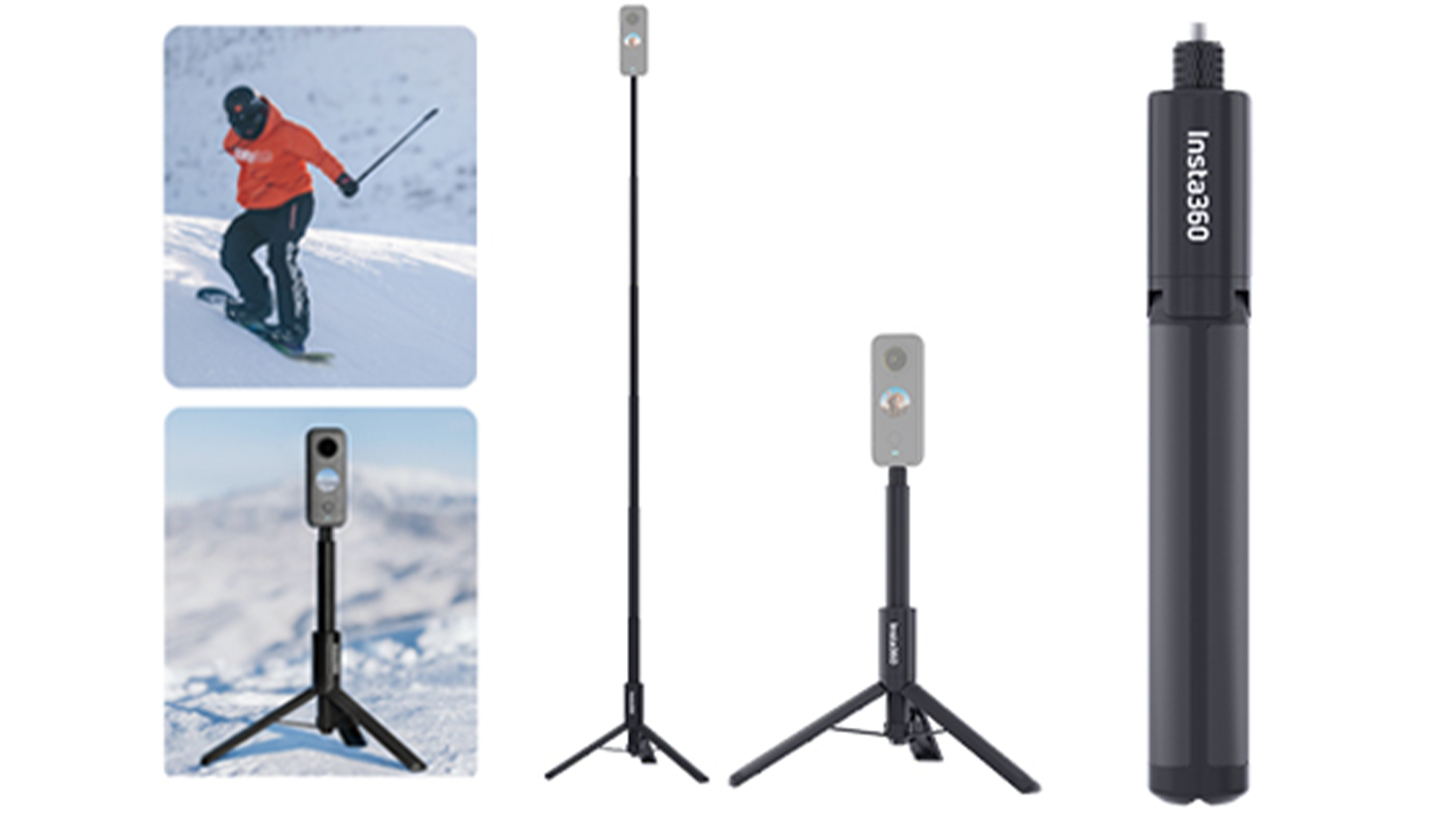 Selfie tyč Insta360 Invisible Selfie Stick + Tripod s poř&iacute;zen&yacute;mi z&aacute;běry