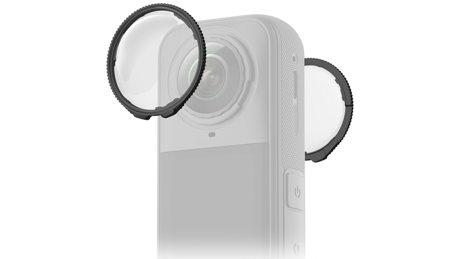Vizualizace nasazení ochranných skel na kameru Insta360