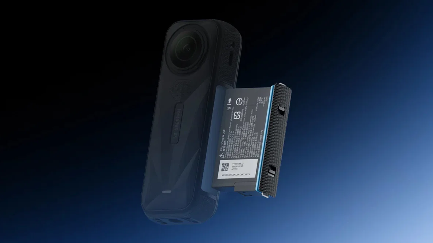 Akumul&aacute;tor Insta360 X5 pri in&scaron;tal&aacute;cii do zariadenia
