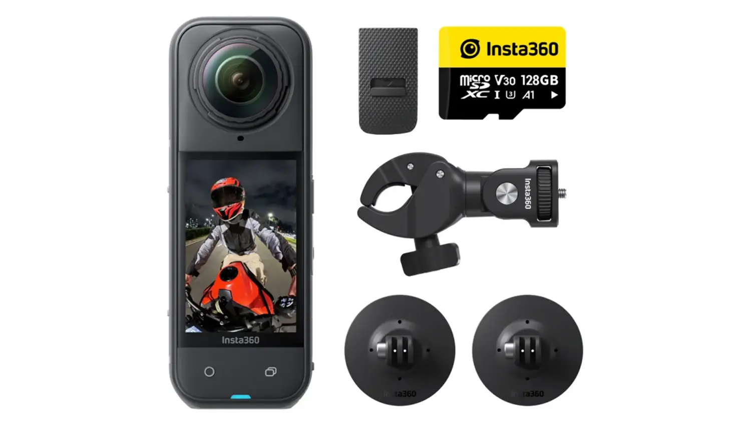 Outdoorová kamera Insta360 X5 motocyklový balíček