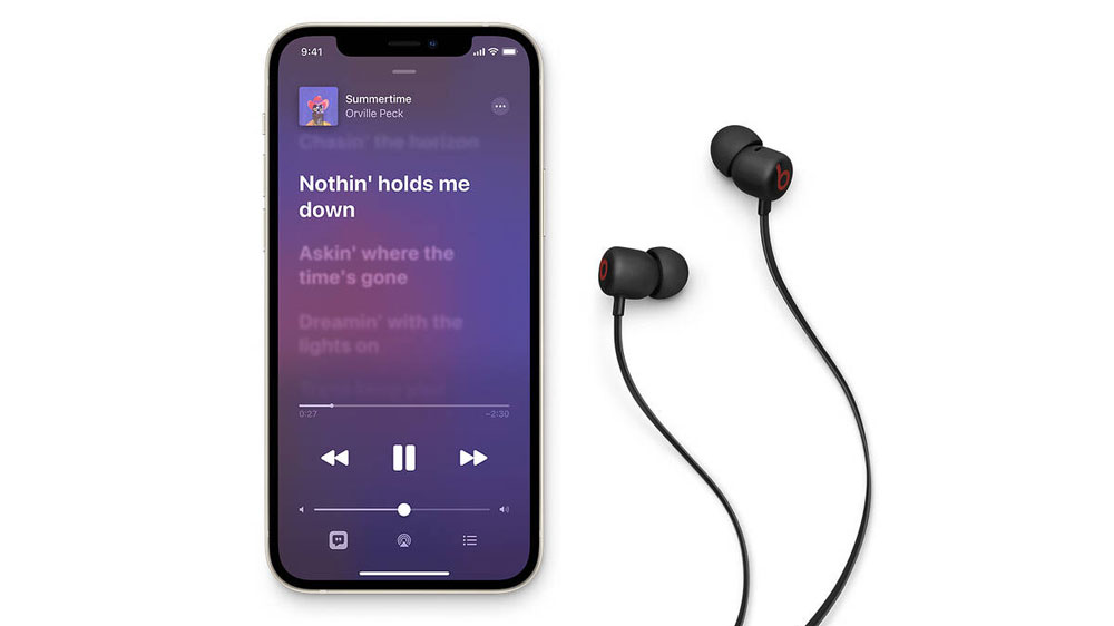 Sportovní sluchátka Beats Flex All-Day Wireless Earphones Black propojená s mobilem_03