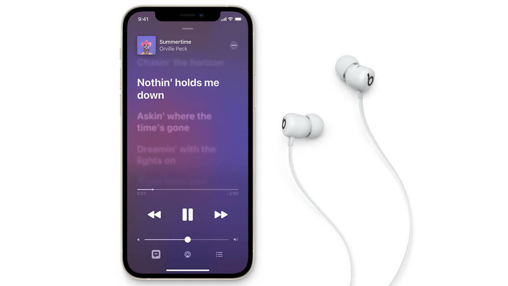 Sportovní sluchátka Beats Flex All-Day Wireless Earphones Smoke grey propojená s mobilem_03