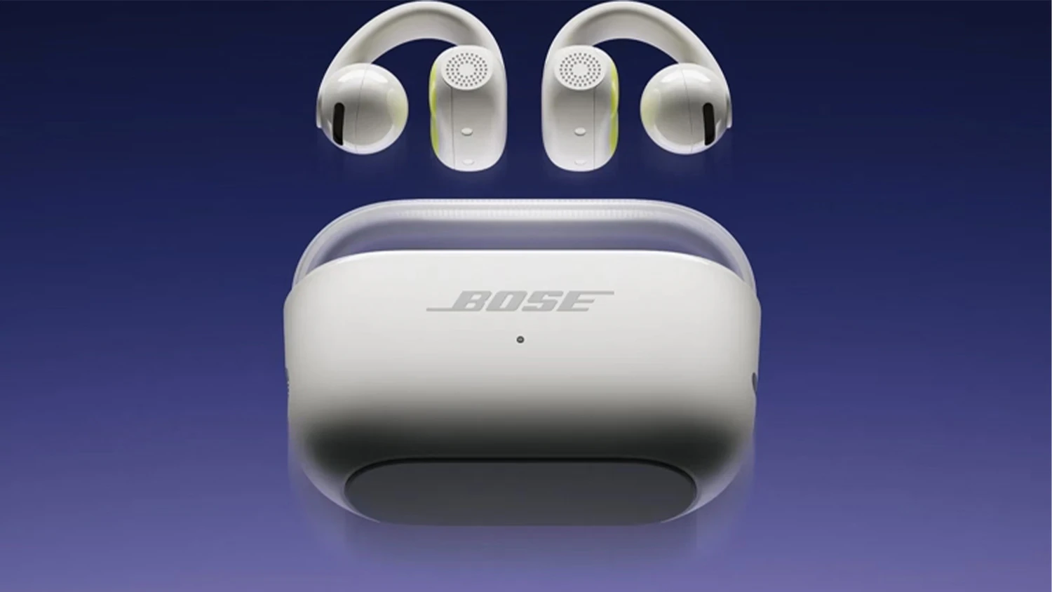 Nabíjacie puzdro a bezdrôtové slúchadlá Bose Sport Open Earbuds White