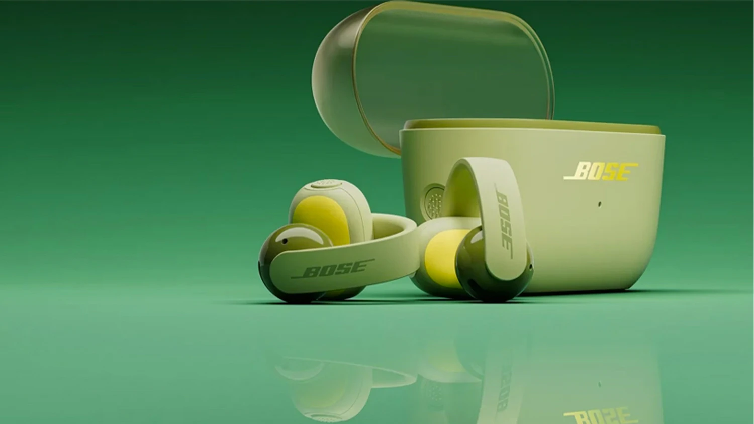 Nab&iacute;jacie puzdro a bezdr&ocirc;tov&eacute; sl&uacute;chadl&aacute; Bose Sport Open Earbuds Eucalyptus Green