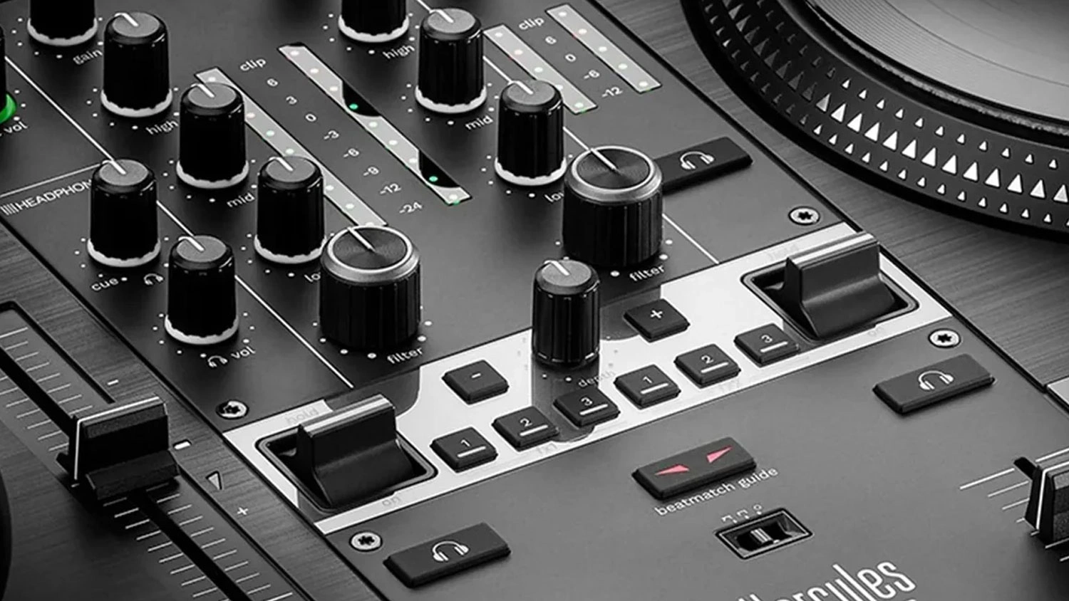 Ovl&aacute;dac&iacute; prvky DJ kontroleru Hercules DJControl Inpulse T7