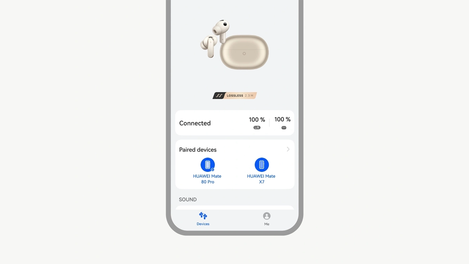 Aplikace HUAWEI Audio Connect na telefonu