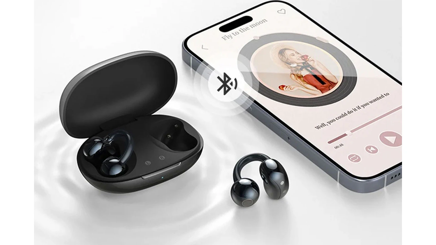 Telefón so slúchadlami OneOdio OpenRock E so symbolom Bluetooth