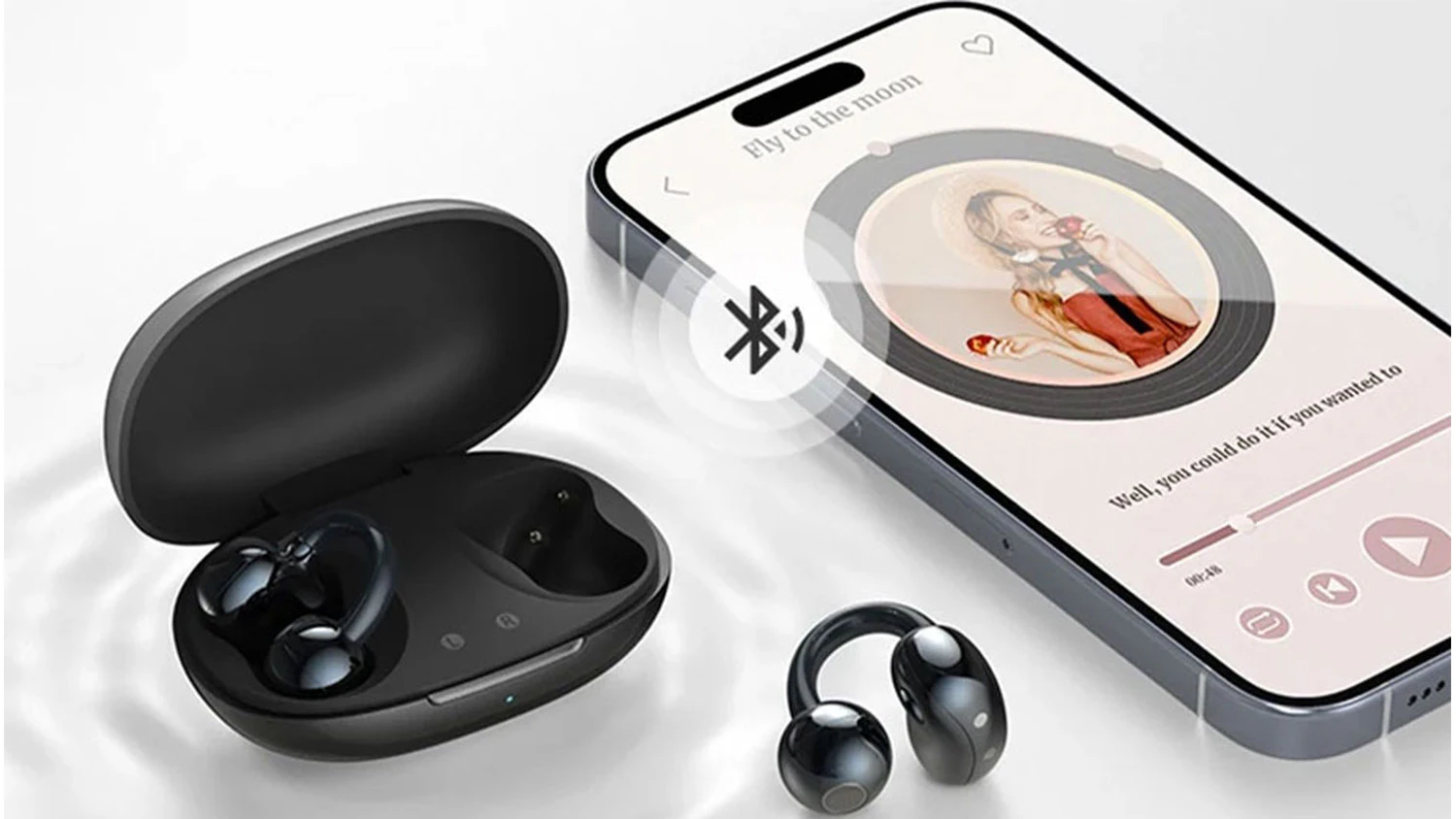 Telefón so slúchadlami OneOdio OpenRock E so symbolom Bluetooth