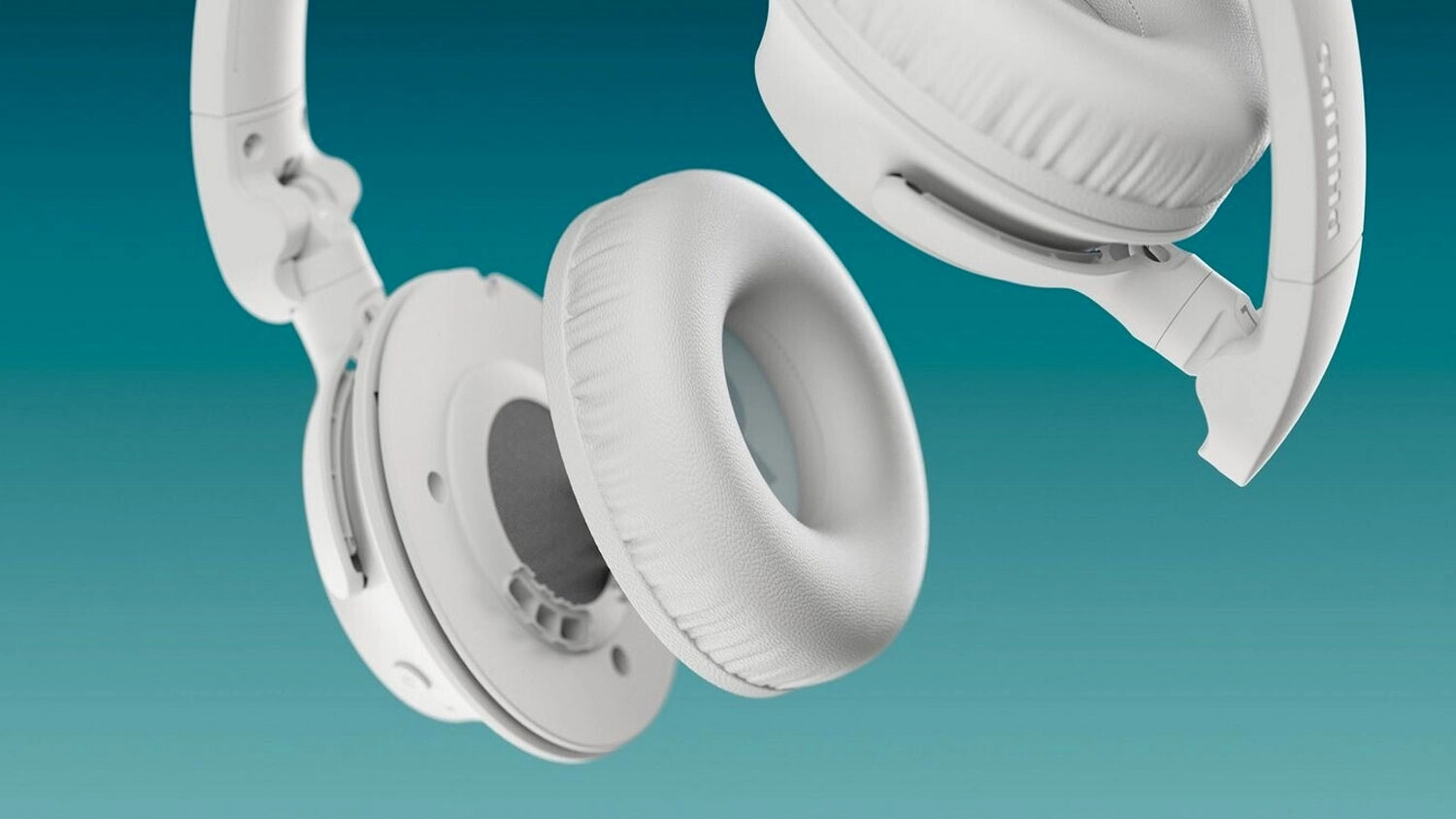 Bezdrôtové slúchadlá Philips TAH4500WT/00 na modrom pozadí