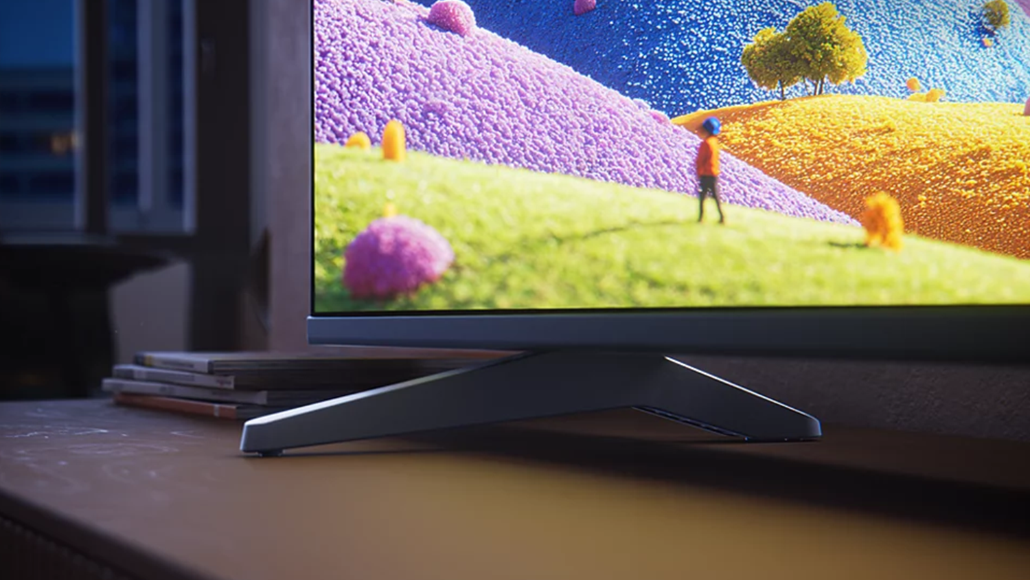 Detail stojanu televize Philips