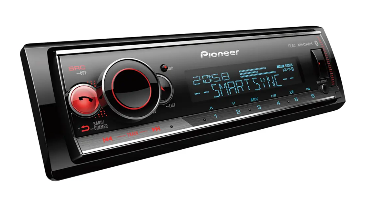 Autorádio Pioneer MVH-S520BT z boku