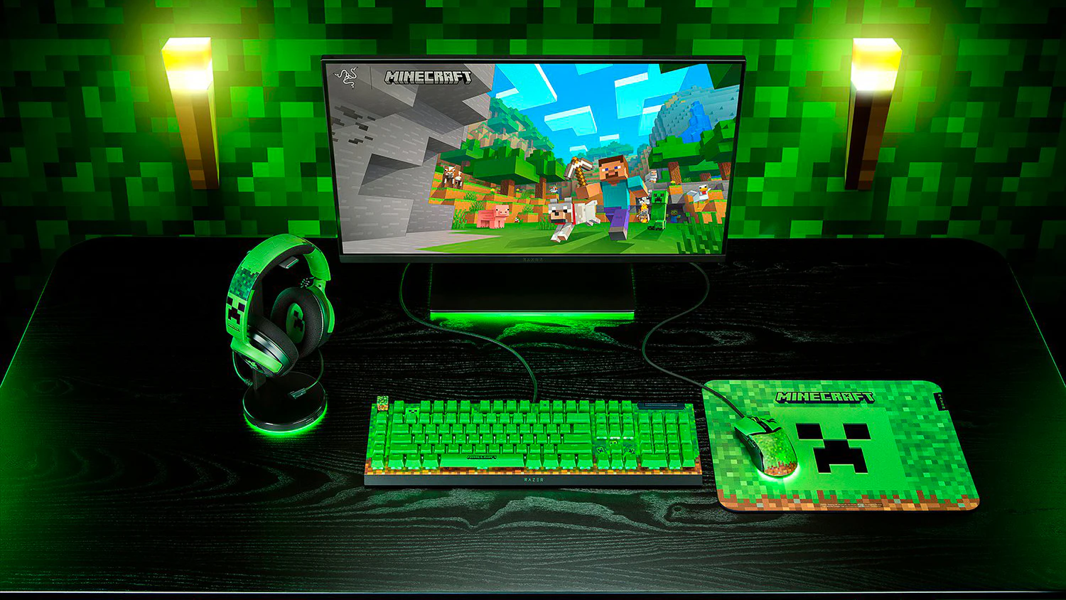 Herný set v štýle Minecraftu