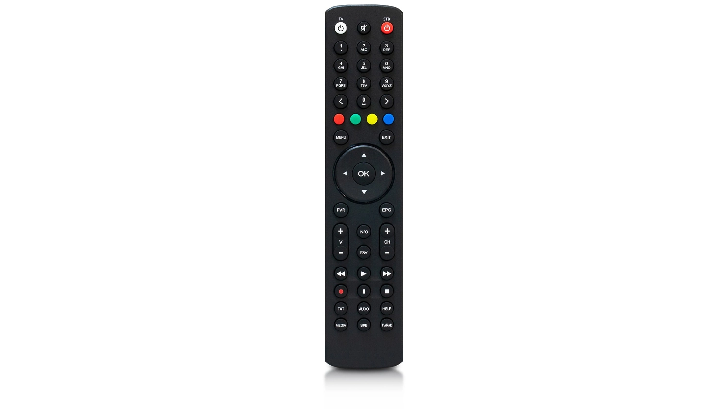 Satelitn&iacute; přij&iacute;mač AB PULSe 4K MINI SE zobrazuj&iacute;c&iacute; ovladač