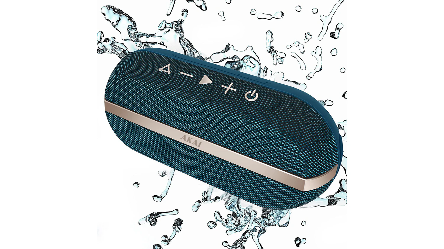 Vizualizace voděodolnosti bezdrátového reproduktoru Akai ABTSW-30 BLUE