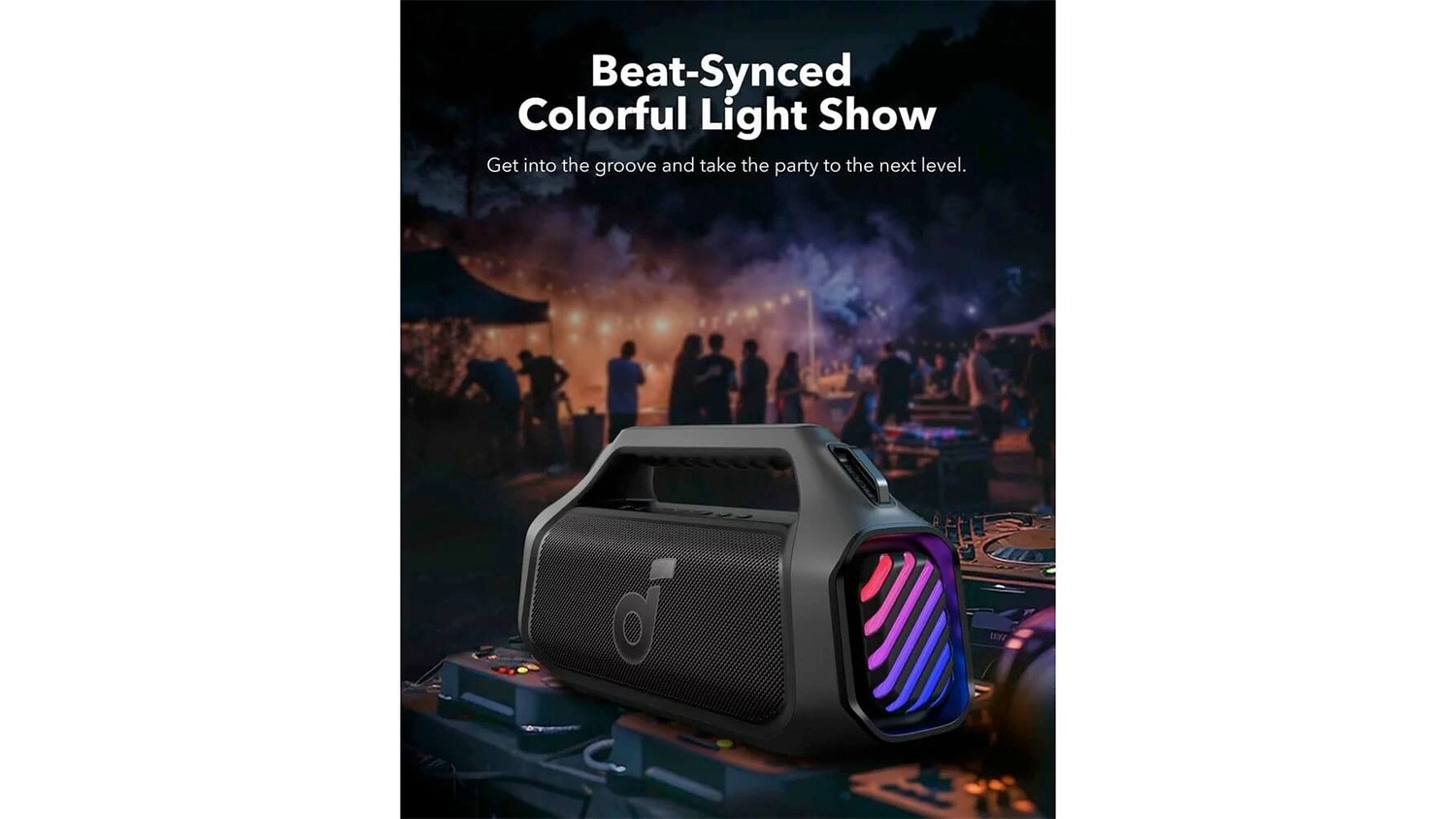 LED osvětlení reproduktoru Anker Soundcore Boom 2 Plus
