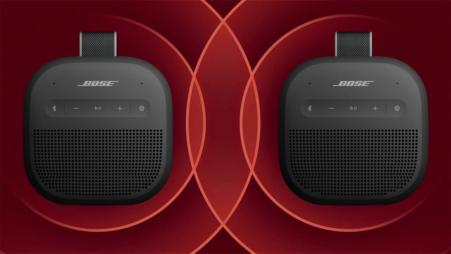 Vizualizácia dvoch prepojených reproduktorov Bose
