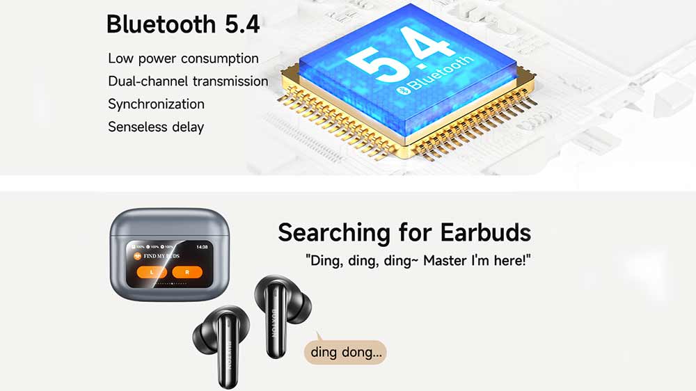 Grafika s Bluetooth čipom a funkciou vyhľadávania slúchadiel