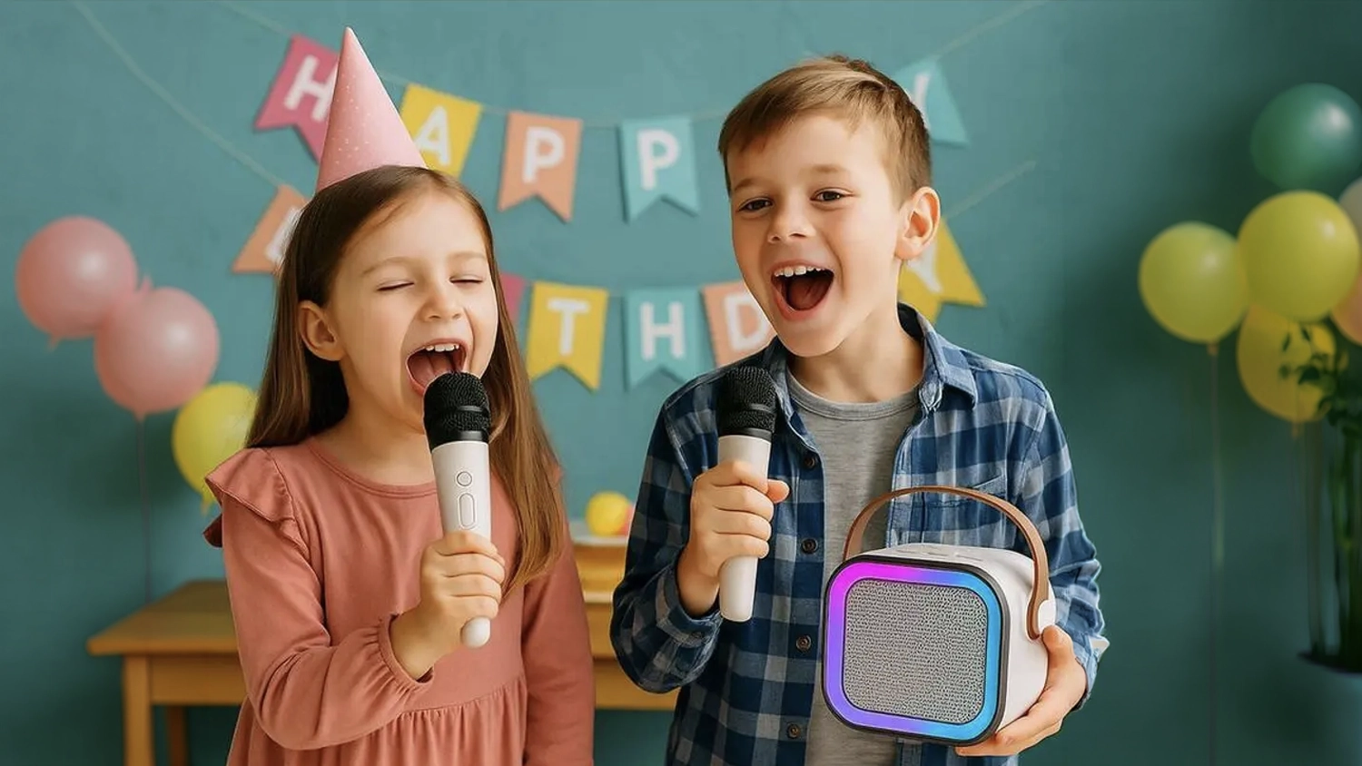 Děti zpívají s karaoke Carneo