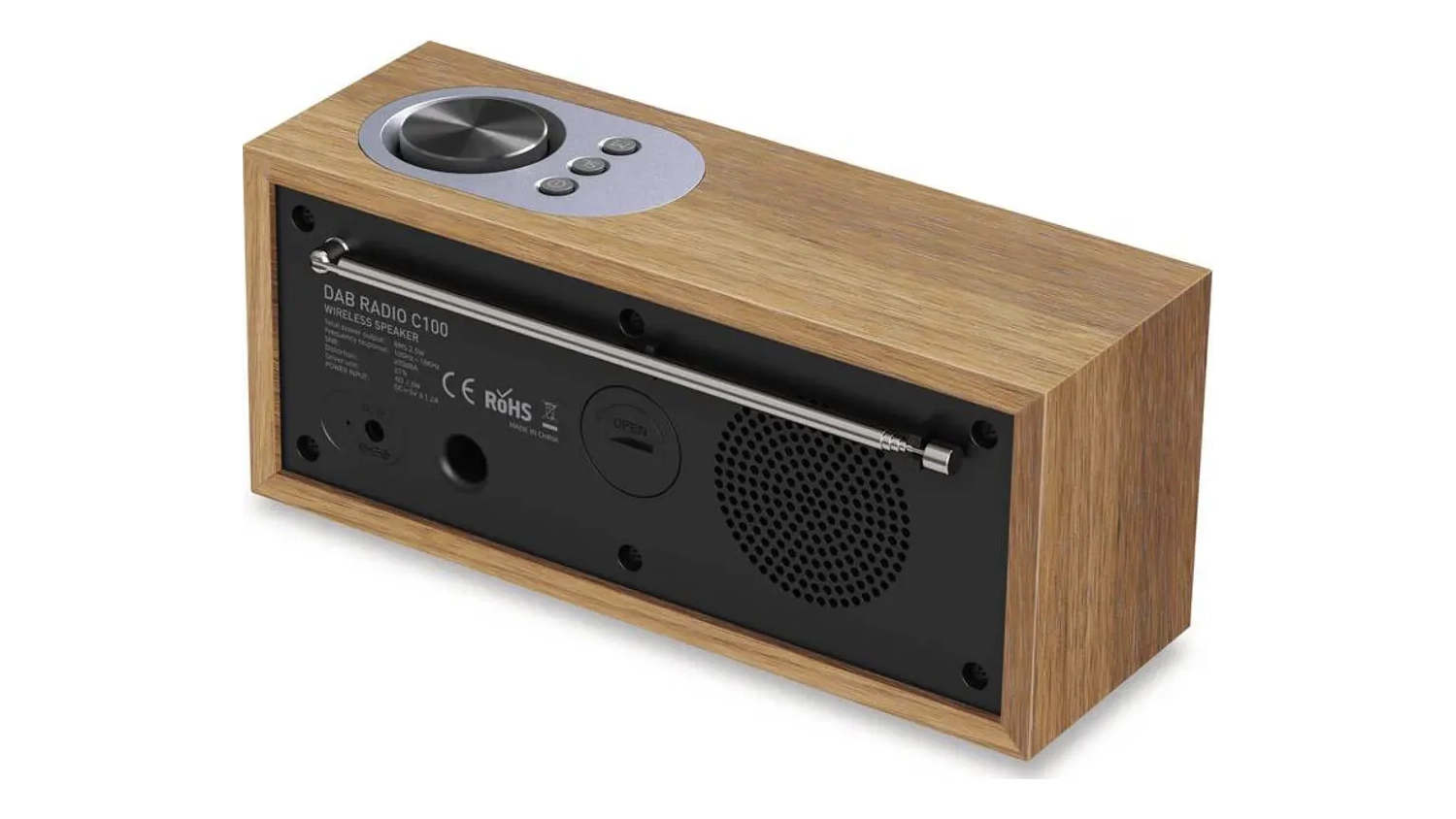 Rádiobudík CARNEO C100 zadný pohľad