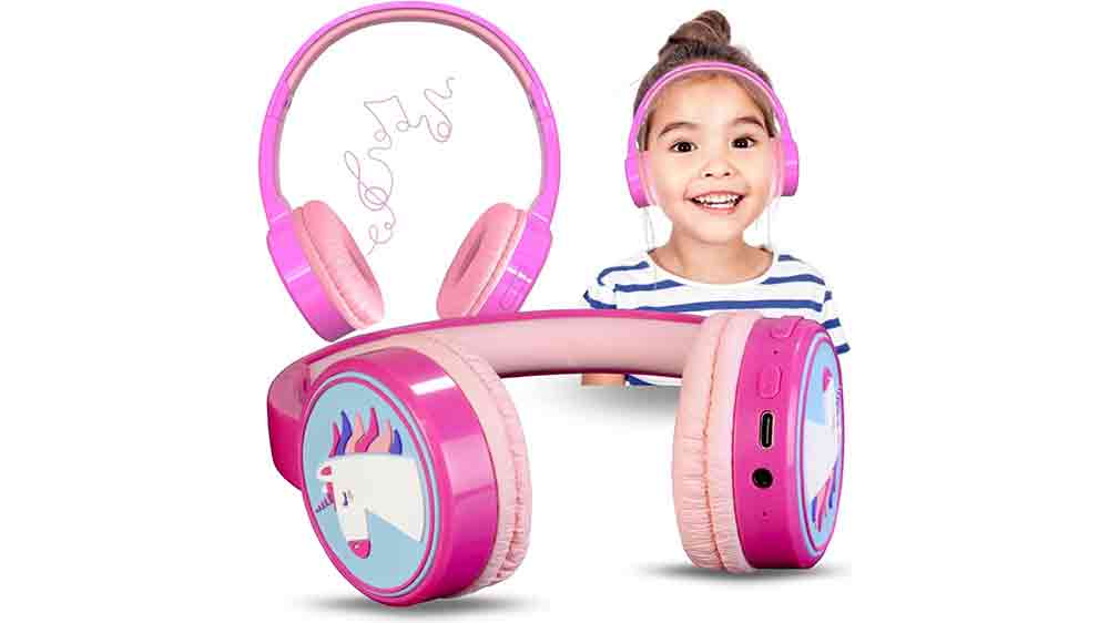 Dětská sluchátka Denver BTH-106P, růžová_02