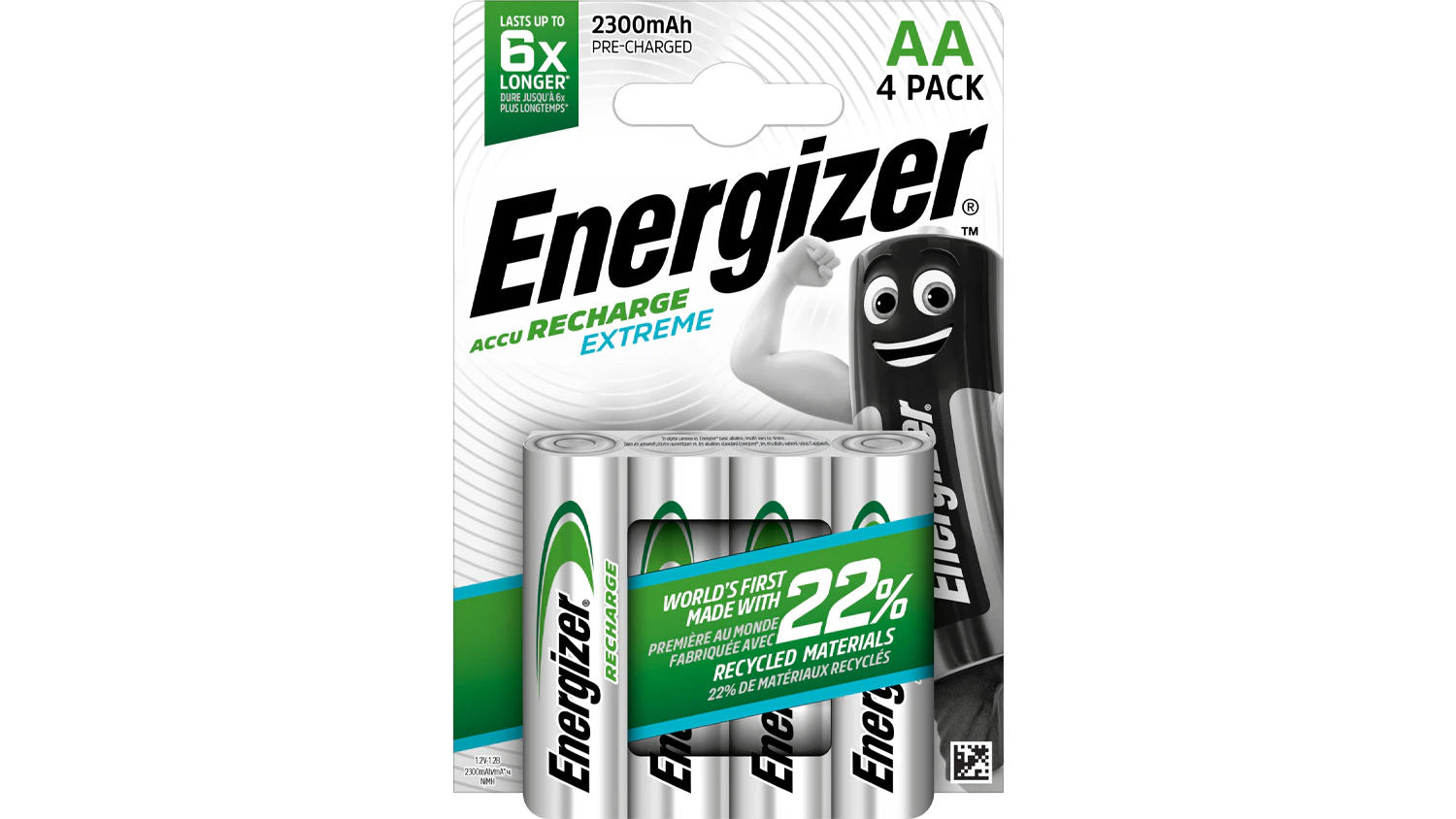 AA nabíjecí baterie Energizer Recharge Extreme HR6 2300mAh 4ks