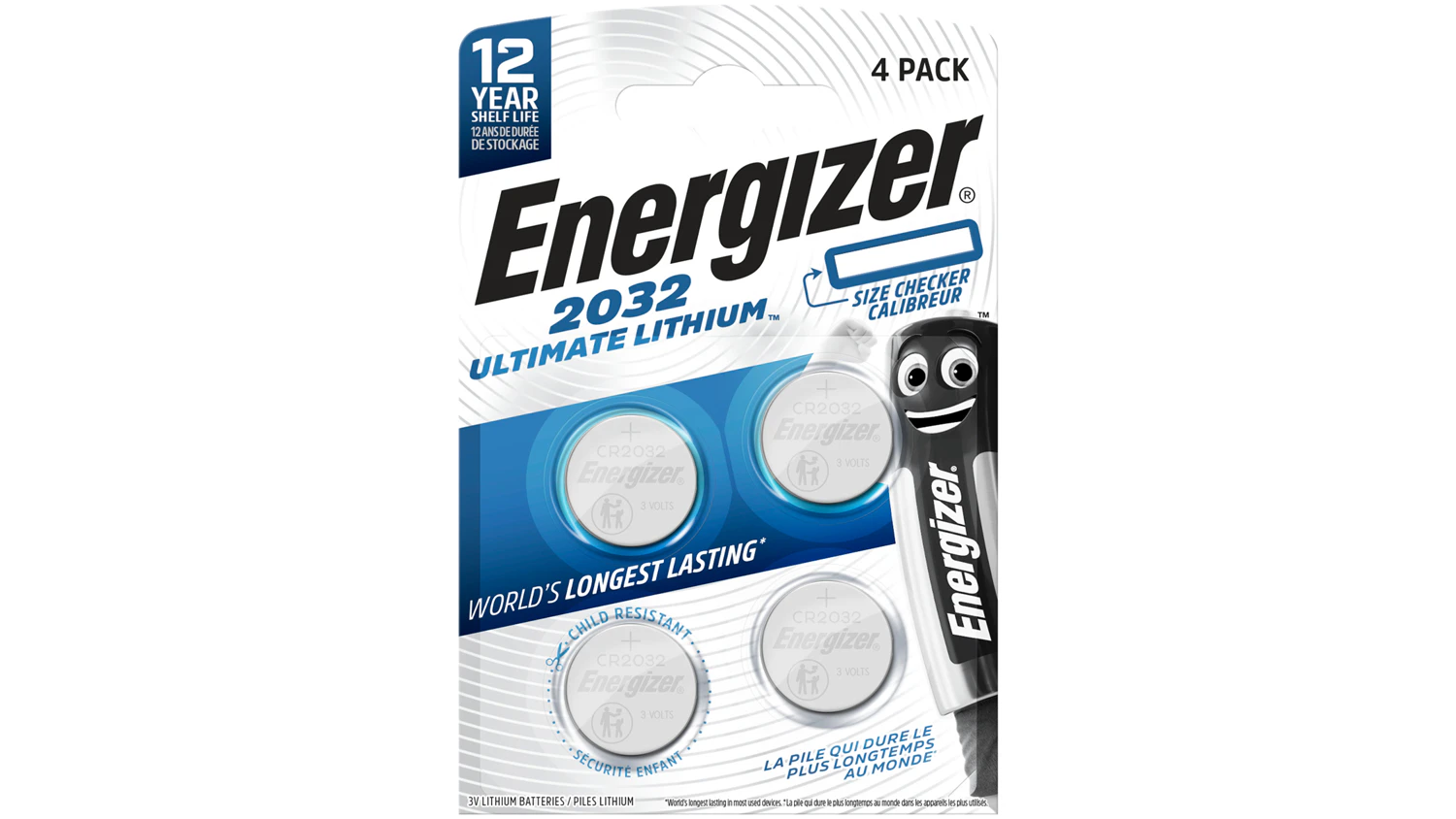 Gomb&iacute;kov&aacute; bat&eacute;ria Energizer Ultimate Lithium CR2032 3 V balenie 4 ks