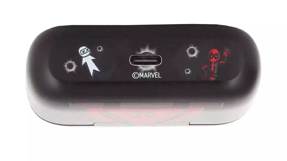 Bezdrátová sluchátka EXG TWS Buds Deadpool s USB-C nabíjením_04