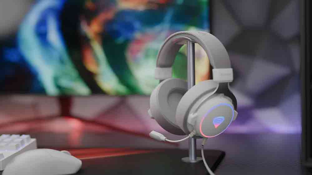 Sluchátka Genesis Neon 764, bílá v interiéru_02