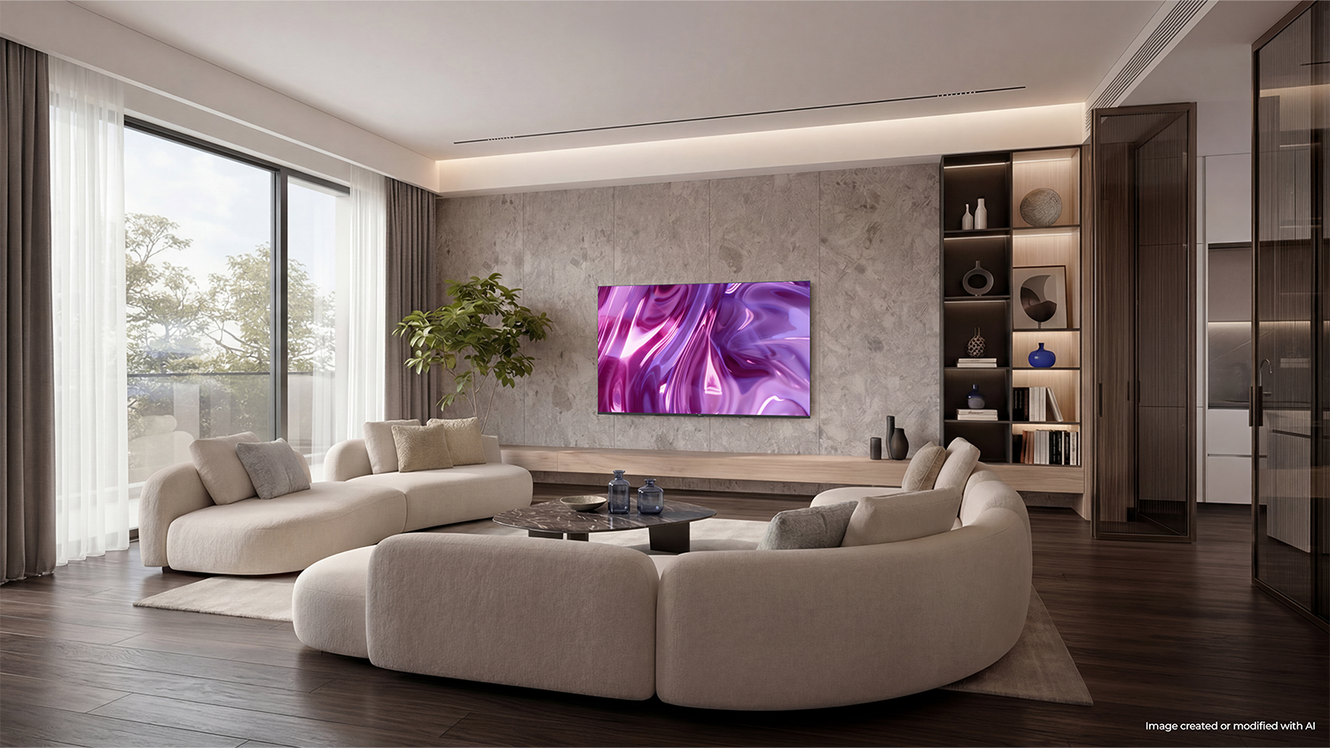 Televize Haier v interi&eacute;ru