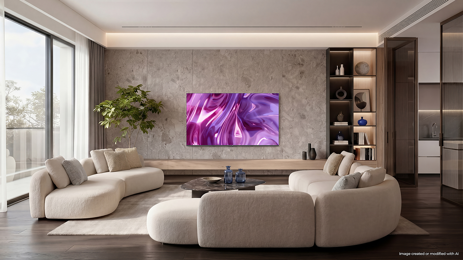 Televize Haier v interi&eacute;ru