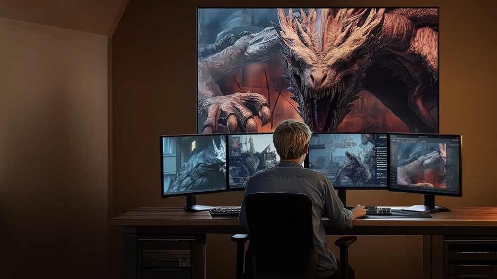 Človek pracujúci na Filmmaker Mode_04