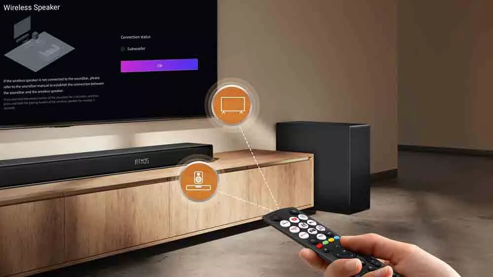 Ovl&aacute;d&aacute;n&iacute; soundbaru Hisense AX3120Q pomoc&iacute; d&aacute;lkov&eacute;ho ovl&aacute;d&aacute;n&iacute;_03