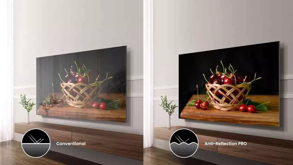 Vizualizácia technológie Anti-Reflection PRO na RGB-MiniLED TV Hisense 116UXQ_05